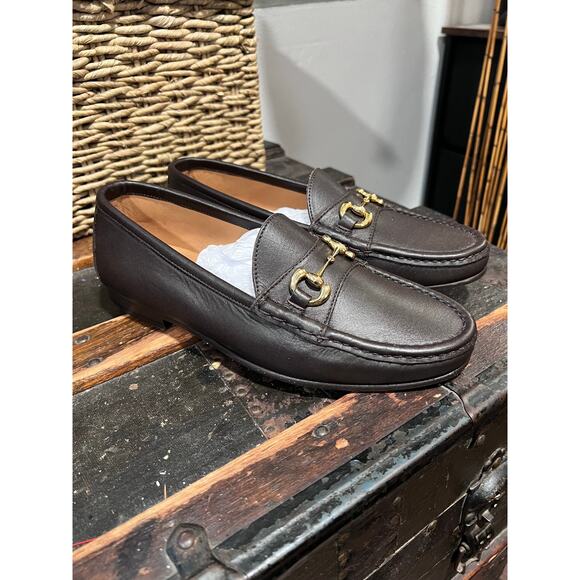 Jay Butler Millbank Dark Brown Leather Gold Horsebit Loafers Men\'s Size 9 main image 7